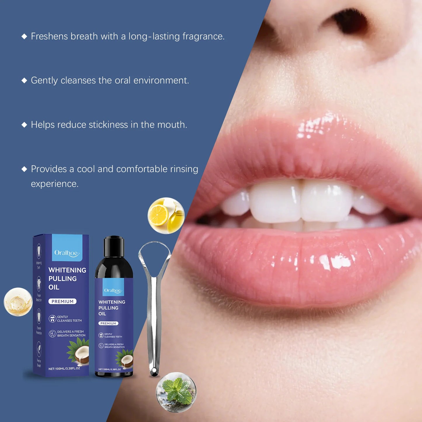 Ayurvedic Oil Pulling Blend + FREE Scraper