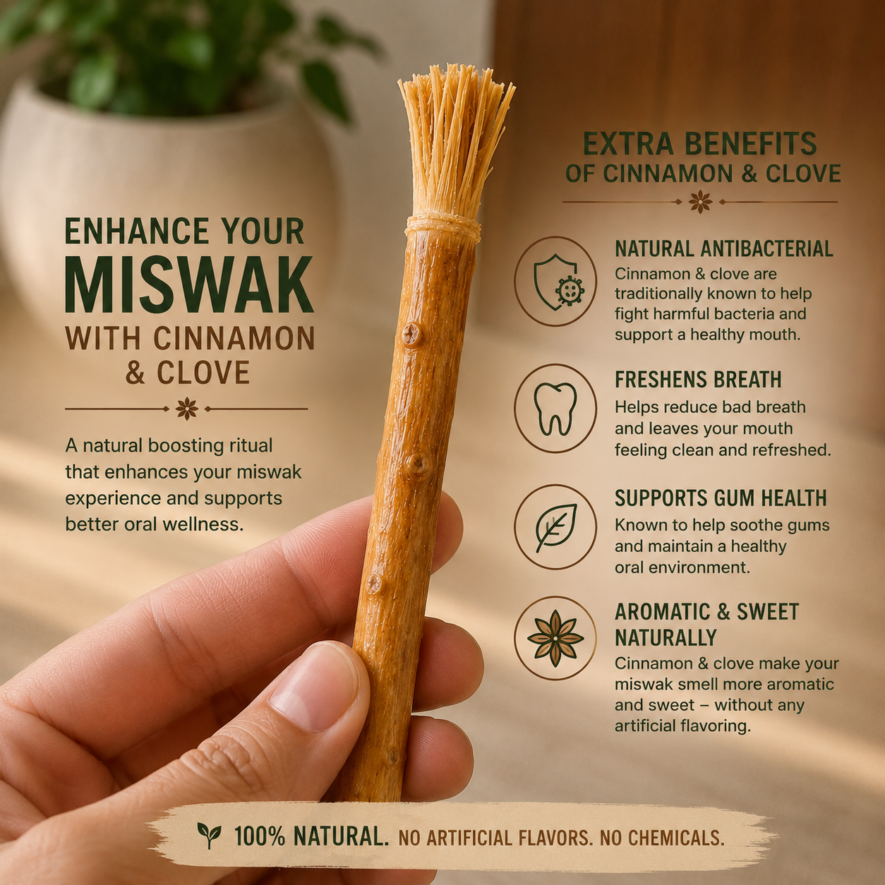 Miswak Flavor Sachets - Cinnamon & Clove 10pc