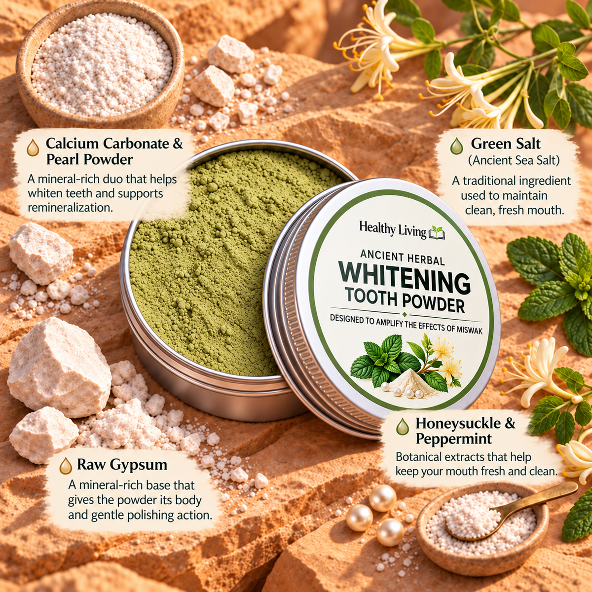 Ancient Whitening Tooth Powder - Miswak