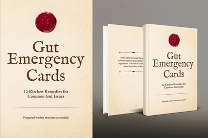 Gut Emergency Cards: 12 Printable Remedies for Common Gut Issues (PDF)