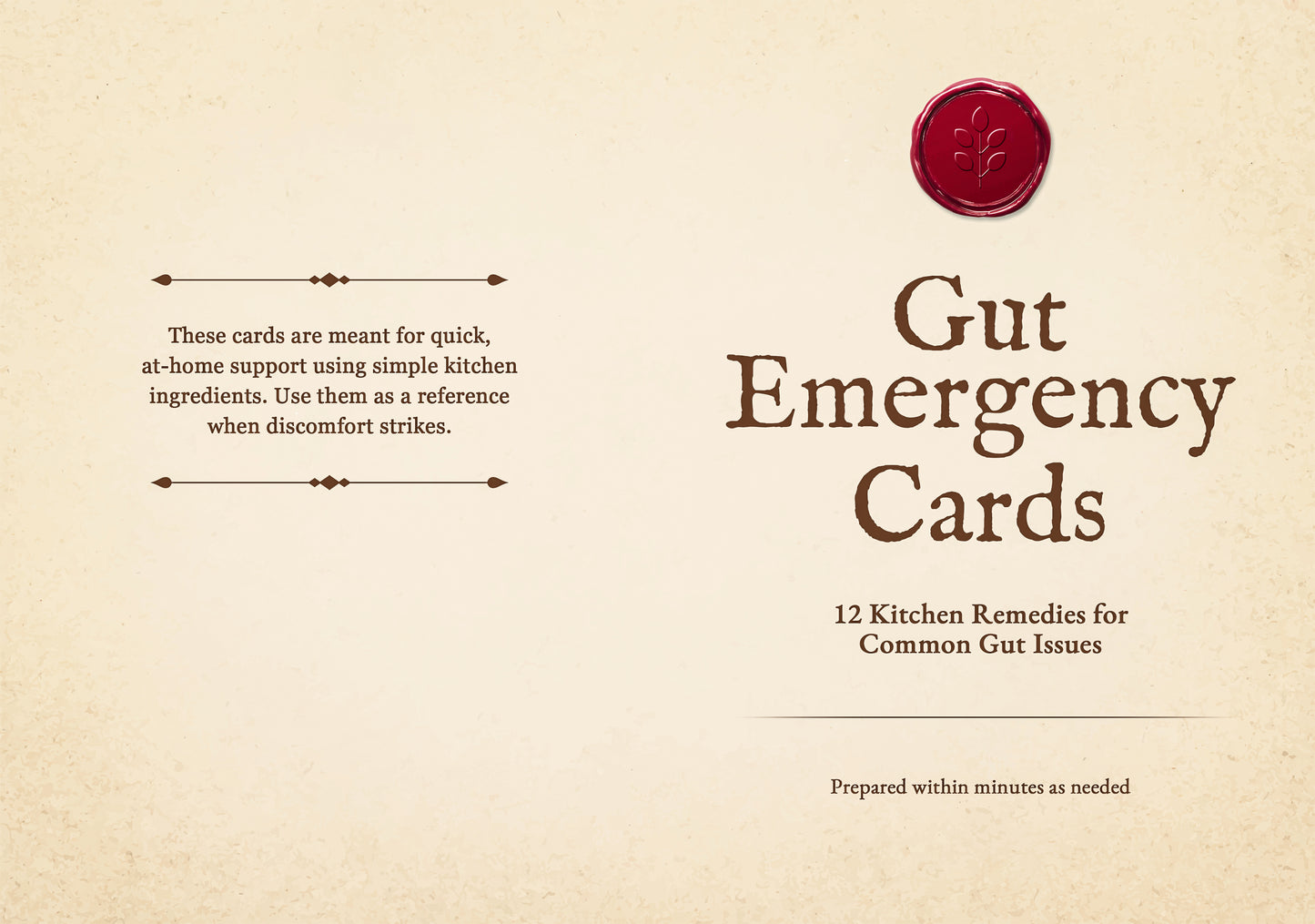 Gut Emergency Cards: 12 Printable Remedies for Common Gut Issues (PDF)