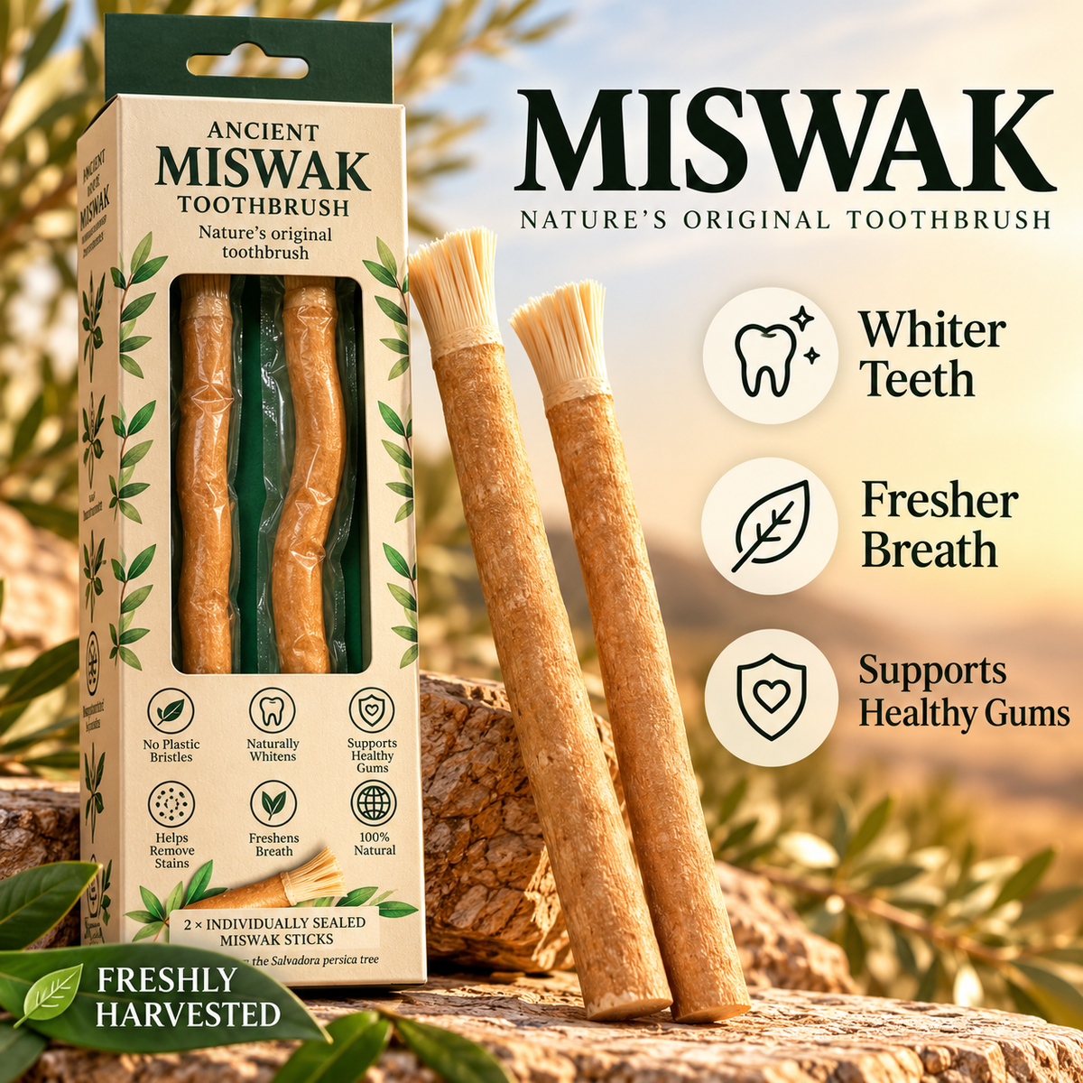 Ancient Miswak Toothbrush 1pc