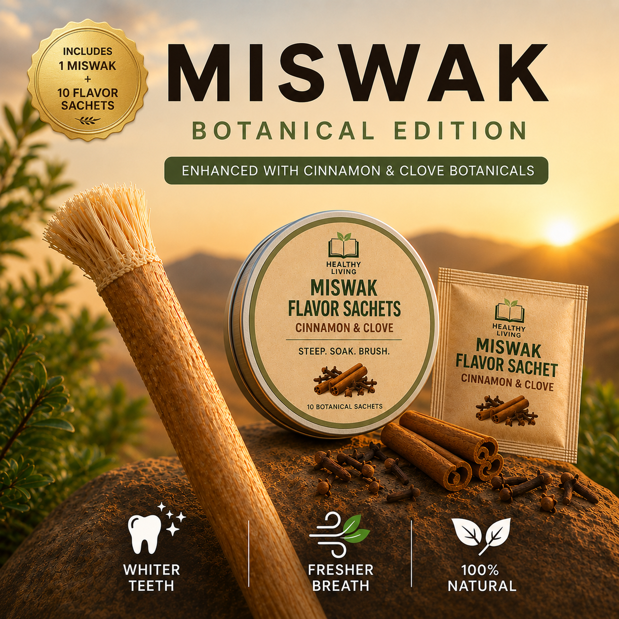 Enhanced Miswak - Cinnamon & Clove Flavor